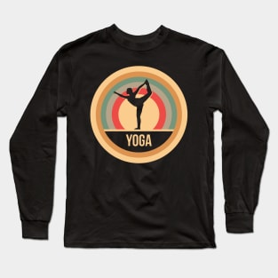 Retro Vintage Yoga Gift For Yogis & Yoginis Long Sleeve T-Shirt